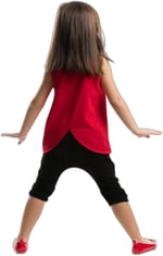 Uç Uç Kız Çocuk T-shirt Kapri Şort Takım