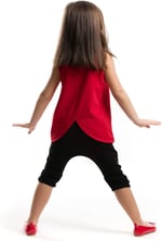 Uç Uç Kız Çocuk T-shirt Kapri Şort Takım