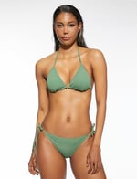 Üçgen Bikini Üstü Basic Boyundan Bağlamalı Kaplı