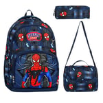 Üçlü okul çantası seti İlkokul Okul Çantası + Termal Beslenme Çantası + Kalemlik (SPIDERMAN ÖRÜMCEK ADAM)