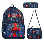 Üçlü okul çantası seti İlkokul Okul Çantası + Termal Beslenme Çantası + Kalemlik (SPIDERMAN ÖRÜMCEK ADAM)
