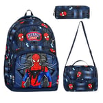 Üçlü okul çantası seti İlkokul Okul Çantası + Termal Beslenme Çantası + Kalemlik (SPIDERMAN ÖRÜMCEK ADAM)