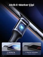 UGREEN 100W USB C Kablosu PD3.0 Hızlı Şarj Kablosu PPS iPhone 15 Pro Max MacBook Pro M2 MacBook Air M2 Galaxy S25 Ultra ile uyumludur. (3m)