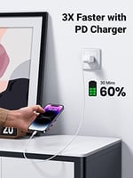 UGREEN 10493 USB kablosu 1 m USB C USB C/Lightning Beyaz
