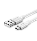 UGREEN 2.0 A USB-A & Micro-USB, Micro USB Data ve Şarj Kablosu, 1 Metre, Beyaz, 60141