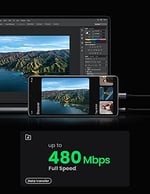 UGREEN 2.0 A USB-A & USB-C Örgülü Şarj ve Data Kablosu, 50 Santimetre, Siyah, 60125