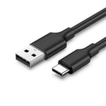 UGREEN 2.0 A USB-A & USB-C & Şarj ve Data Kablosu, 50 Santimetre, Siyah, 60115
