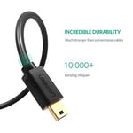 UGREEN 2.0 A USB-A & Mini-USB, Şarj ve Data Kablosu, 1.5 Metre, Siyah - Seçenekler: 1.5 metri, 1 Metre