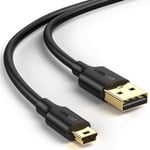 UGREEN 2.0 A USB-A & Mini-USB, Şarj ve Data Kablosu, 1.5 Metre, Siyah - Seçenekler: 1.5 metri, 1 Metre