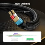 UGREEN 3,5 mm jak, 6,35 mm jak kablosu, Aux adaptörü, stereo ses kablosu, dijital arayüz enstrüman kablosu, gitar, mikser, mikrofon, kayıt cihazı, mikser, amplifikatör vb. için destekler (3M)