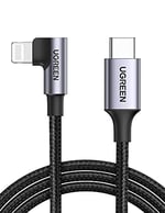 Ugreen 3A USB C to Lightning 90 Derece Örgülü Data ve Şarj Kablosu 2 Metre