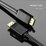 Ugreen 4K 60Hz Displayport to Displayport Kablo, 2 Metre, Siyah