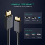 Ugreen 4K 60Hz Displayport to Displayport Kablo, 2 Metre, Siyah