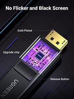 Ugreen 4K Displayport HDMI Dönüştürücü Kablo, Siyah, 2 Metre - Seçenekler: 2 meter, 5 Meter