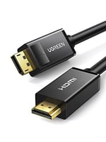 Ugreen 4K Displayport HDMI Dönüştürücü Kablo, Siyah, 2 Metre - Seçenekler: 2 meter, 5 Meter