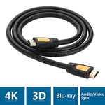 Ugreen 4K HDMI Kablo, 3 Metre, Siyah - Seçenekler: 1 metro, 1.5m, 2 mètres, 10ft/ 3m, 5 metri