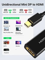 Ugreen 4K Mini Displayport HDMI Çevirici Adaptör, Siyah