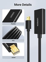 Ugreen 4K Mini Displayport HDMI Çevirici Adaptör, Siyah