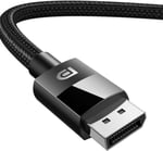 Ugreen 80391 8K 60 Hz Display Port To Display Port 1.4 Örgülü Kablo 1.5 Metre, Siyah