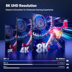 UGREEN 8K Displayport kablosu 1.4 8K 60Hz 4K 240Hz, VESA sertifikalı, PC, HDTV, monitör, grafik kartı için HDR, FreeSync, G-Sync, DSC 1.2, HDCP 2.2 ile uyumlu alüminyum DP kablosu 32,4 Gbps (3M) | 8K@
