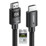 UGREEN 8K HDMI 2.1 Kablo 3D eARC HDCP 2.2/2.3 PC için PS5/PS4 Soundbar HDTV(5m) | 4K@240Hz 10K 8K@60Hz, Dinamik HDR eARC Dolby Atmos, HDCP 2.3, PS5 PS4 Xbox Roku TV HDTV Blu-ray Projektör ile Uyumlu