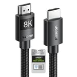 UGREEN 8K HDMI 2.1 Kablo 3D eARC HDCP 2.2/2.3 PC için PS5/PS4 Soundbar HDTV(2m)