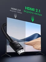 UGREEN 8K HDMI 2.1 Kablo 3D eARC HDCP 2.2/2.3 PC için PS5/PS4 Soundbar HDTV(1m)