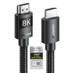 UGREEN 8K HDMI 2.1 Kablo 3D eARC HDCP 2.2/2.3 PC için PS5/PS4 Soundbar HDTV(5m) | 4K@240Hz 10K 8K@60Hz, Dinamik HDR eARC Dolby Atmos, HDCP 2.3, PS5 PS4 Xbox Roku TV HDTV Blu-ray Projektör ile Uyumlu