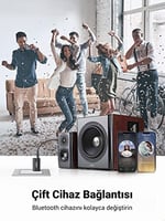 UGREEN Bluetooth 5.4 Adaptör 2'si 1 Arada Bluetooth Verici Alıcı Jakı Bluetooth Verici 3.5mm Aux TV, Kulaklık ve Stereo Sistemler için