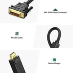 Ugreen Display Port Erkek to DVI 24+1 Erkek Görüntü Aktarma Kablosu 2 Metre