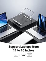 UGREEN Dizüstü bilgisayar standı, paslanmaz çelik, dizüstü bilgisayar tutucu, masa, dizüstü bilgisayar standı, ayarlanabilir, dizüstü bilgisayar standı, MacBook Air, MacBook Pro, X1 Carbon gibi 12 ila