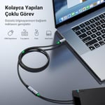 Ugreen Gen2 100 W Thunderbolt 3 Type-C to Type-C Örgülü Uzatma Kablosu 50 cm