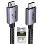 UGREEN HDMI 2.1 Kablo 8K 60Hz 4K 240Hz 165Hz 144Hz 120Hz 48Gbit/s Yüksek Hızlı, HDMI Kablo 2.1 Ultra HD eARC HDR 10+ HDCP 2.3 Dolby Vision VRR TV/PS5/PS4/ Xbox Series X/Monitör ile uyumlu (2M)