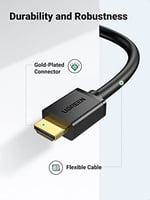 Ugreen HDMI DVI 1080P Çift Yönlü Görüntü Aktarma Kablosu, 5 Metre