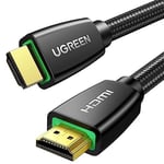 UGREEN HDMI Kablo 4K 60Hz UHD 2.0 HDMI ARC Kablo HDR 3D High Speed 18Gbps Ethernet Altın Kaplama TV Televizyon, Monitor, Blu-ray, PS5/PS4/PS3, Xbox Series S, Soundbar (2M ile Uyumlu)
