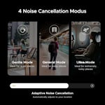 UGREEN HiTune Max5C Kulaklıklar Kablosuz, 75H Çalma Süresi, Uyarlanabilir Gürültü Engelleme, Yüksek Çözünürlüklü Ses Bluetooth 5.4 Kulak Üstü Kulaklıklar, Uygulama ile Özel EQ Çoklu Bağlantı | Uyarlan