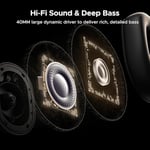 UGREEN HiTune Max5C Kulaklıklar Kablosuz, 75H Çalma Süresi, Uyarlanabilir Gürültü Engelleme, Yüksek Çözünürlüklü Ses Bluetooth 5.4 Kulak Üstü Kulaklıklar, Uygulama ile Özel EQ Çoklu Bağlantı | Uyarlan