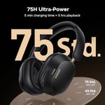 UGREEN HiTune Max5C Kulaklıklar Kablosuz, 75H Çalma Süresi, Uyarlanabilir Gürültü Engelleme, Yüksek Çözünürlüklü Ses Bluetooth 5.4 Kulak Üstü Kulaklıklar, Uygulama ile Özel EQ Çoklu Bağlantı | Uyarlan
