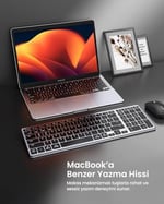 UGREEN Kablosuz Ultra İnce Sessiz Bluetooth İngilizce Q Klavye, Siyah, 15258