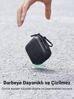 UGREEN Kulaklık çantası Case in Ear kulaklık kılıfı koruyucu kılıf darbeye dayanıklı koruyucu çanta kulaklık saklama kutusu Earphone Cover sert kılıf Airpods, Earpods, MP3 çalar vb. ile uyumlu, Siyah