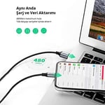 Ugreen Lightning iPhone Örgülü Data ve Şarj Kablosu Siyah 1.5 Metre