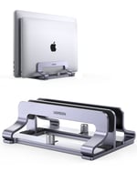 UGREEN Masa için Dikey Dizüstü Bilgisayar Standı Çift Yuvalı Dizüstü Bilgisayar Standı Tutucu Ayarlanabilir Dock Alüminyum Masaüstü Standı MacBook Air Pro, Microsoft Surface Laptop 4, LG Gram 17 ile