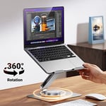 UGREEN Masa için Dizüstü Bilgisayar Standı Ayarlanabilir 360 Döner Taban, MacBook Pro Air Stand, Lenovo Ideapad 3, Dell Chromebook, HP Dizüstü Bilgisayar 17,3 İnçe Kadar Uyumlu