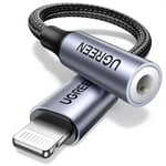 Ugreen Mfi Lightning 3.5mm Kulaklık Aux Dönüştürücü, Siyah