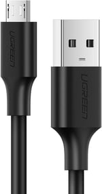 Ugreen Micro USB Data ve Şarj Kablosu, Siyah, 1.5 Metre