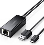 Ugreen Micro USB Ethernet Dönüştürücü Adaptör, Siyah