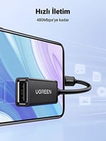 Ugreen Micro USB OTG Çevirici Adaptör, Siyah
