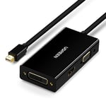 Ugreen Mini Display Port to HDMI VGA DVI Dönüştürücü Adaptör Siyah