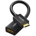 Ugreen Mini HDMI Adaptörü 4K 60Hz Mini HDMI HDMI Adaptörü 18Gbit/ s Mini HDMI Erkek HDMI Dişi 3D'yi destekler, Raspberry Pi Zero için Ethernet ARC, Canon EOS 700D Nikon D5300 (20CM)