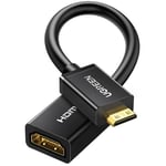 Ugreen Mini HDMI Adaptörü 4K 60Hz Mini HDMI HDMI Adaptörü 18Gbit/ s Mini HDMI Erkek HDMI Dişi 3D'yi destekler, Raspberry Pi Zero için Ethernet ARC, Canon EOS 700D Nikon D5300 (20CM)